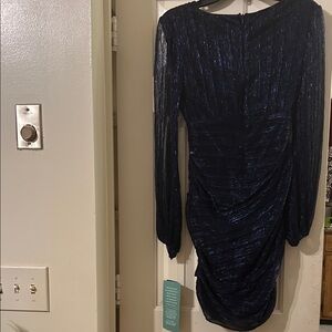 MSK Shimmering Midnight Blue Long Sleeve Dress